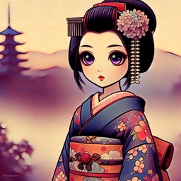 Temple Dreams: Sunset Gaze Geisha