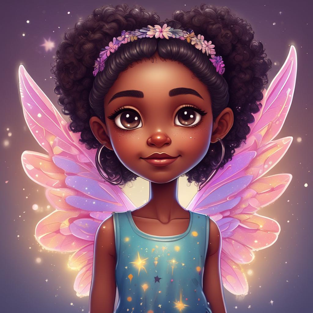 African girl fairy half fody