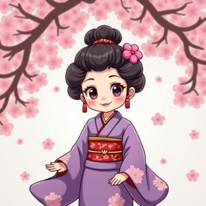Geisha under blossom 11