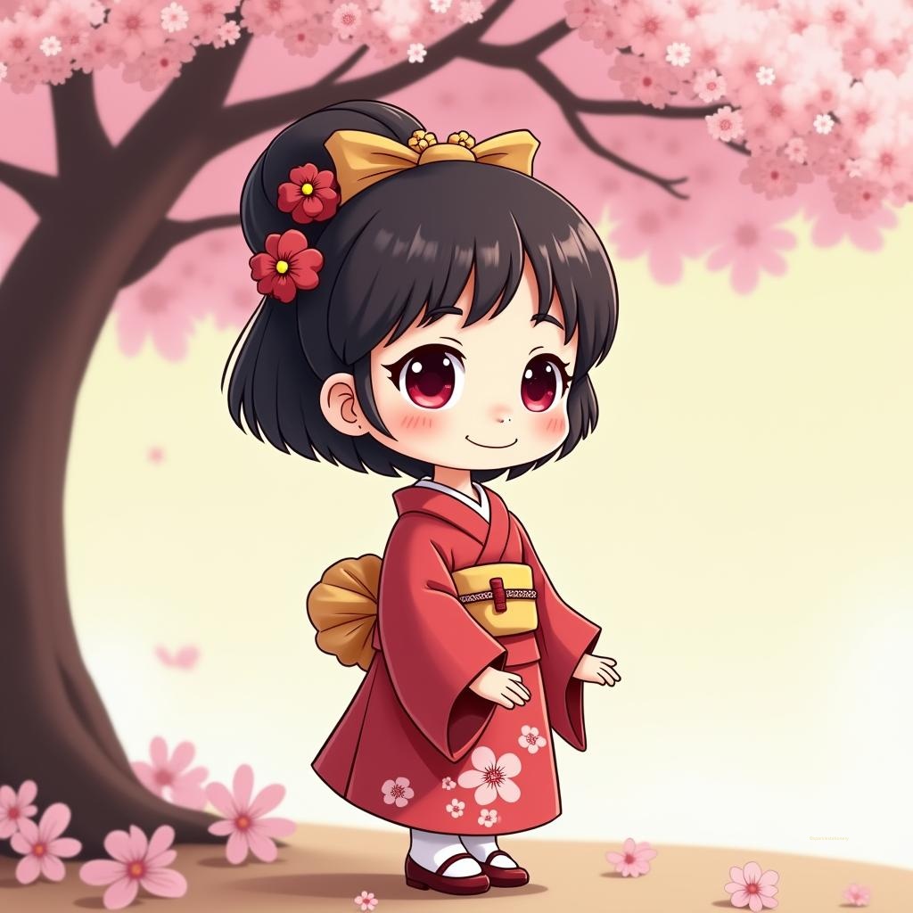 Geisha under blossom 2