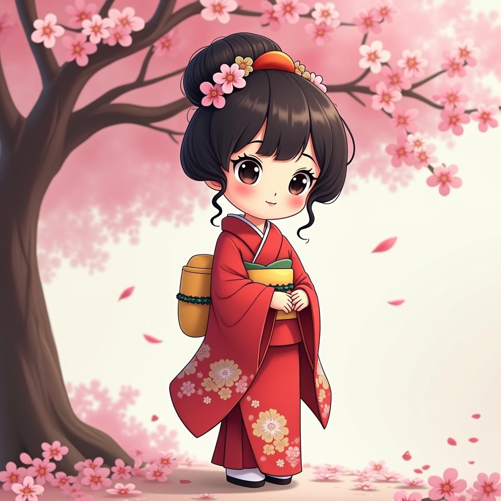 Geisha under blossom 3