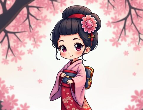 Kimono Garden Girl Set