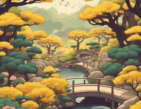 Golden Japanese Forest