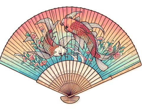 Koi Harmony Fan