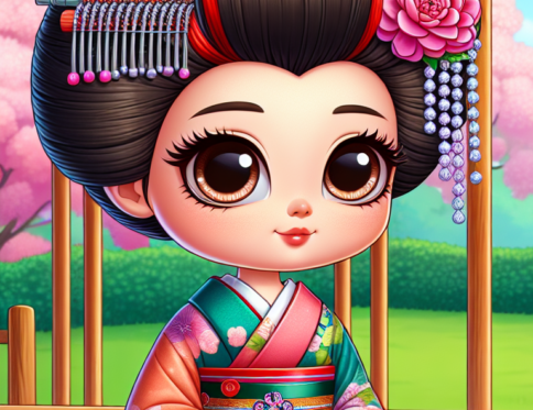 Emi in her Kimono