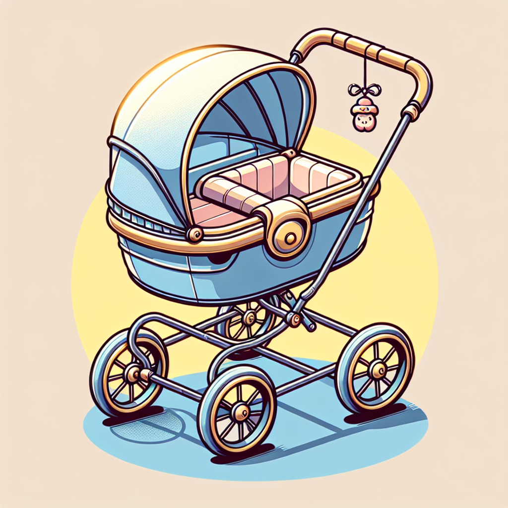 Baby pram 2 blue old fashioned