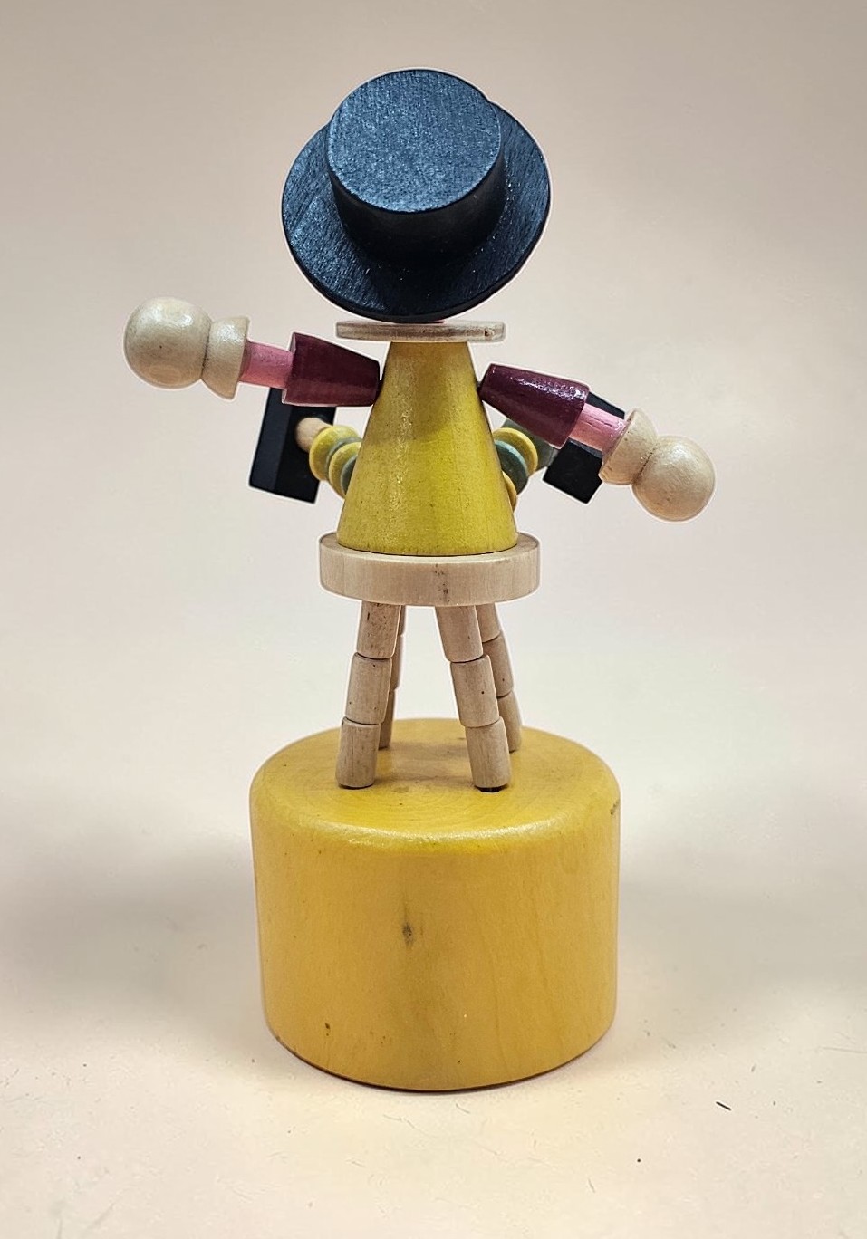 Clown push up toy back