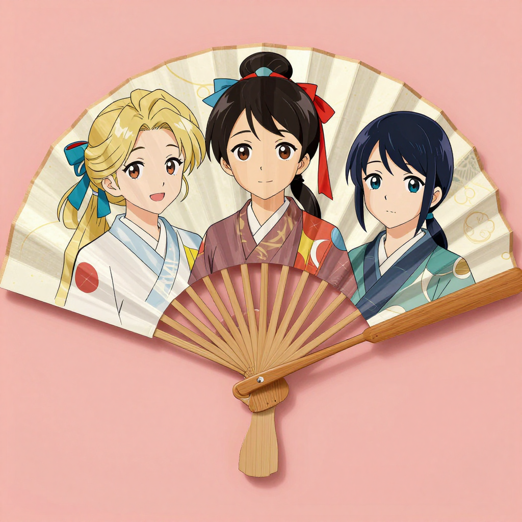 Japanese 3 people fan