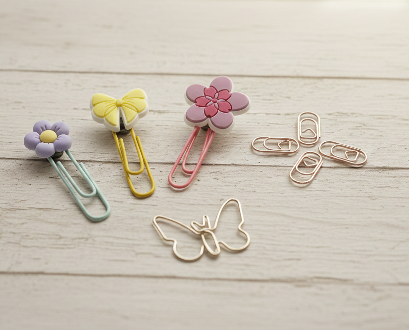 Paper clip flowers & bow