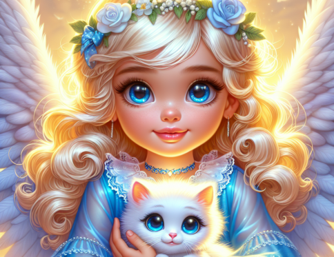 Heavenly Harmony Angel Sticker