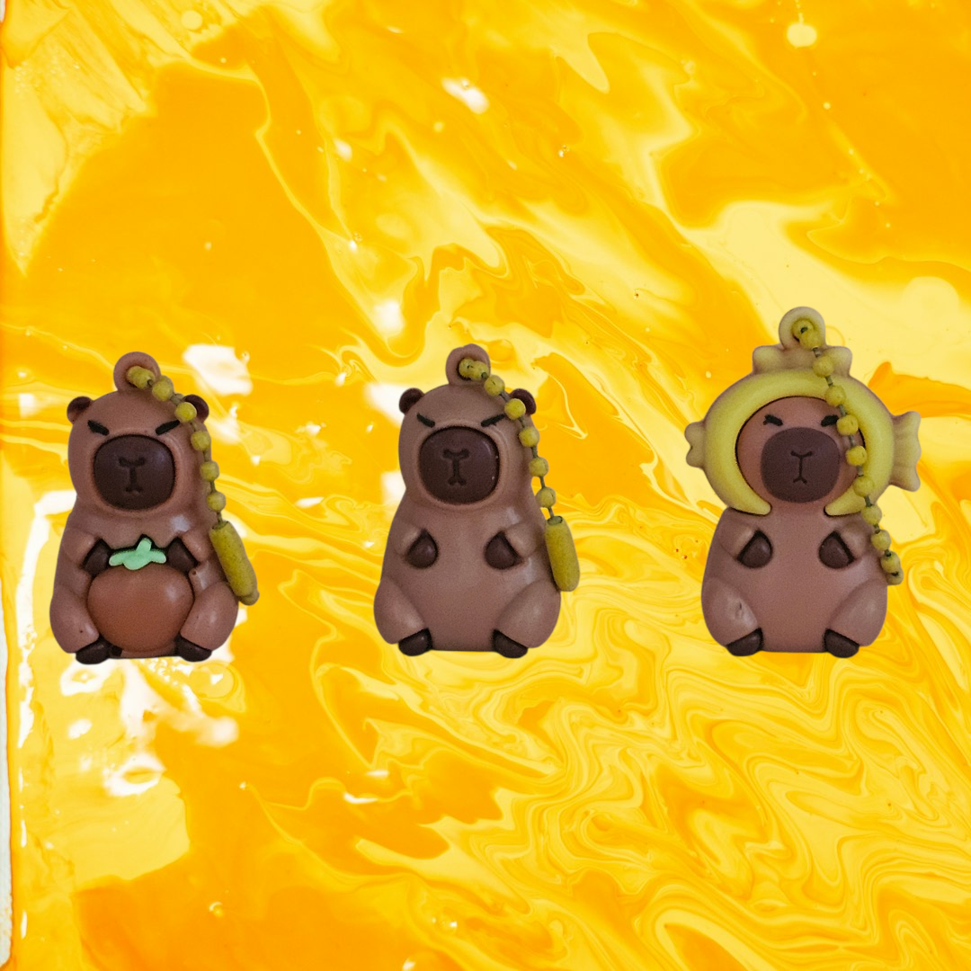 Quirky Capybara Keyring Set