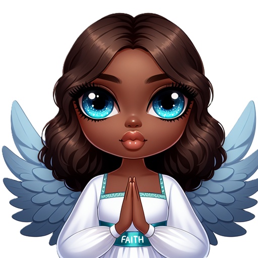 African faith angel big blue eyes ANGA004 S