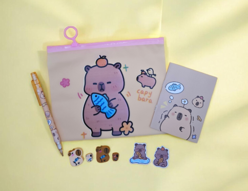 Capybara-Catch Stationery Set
