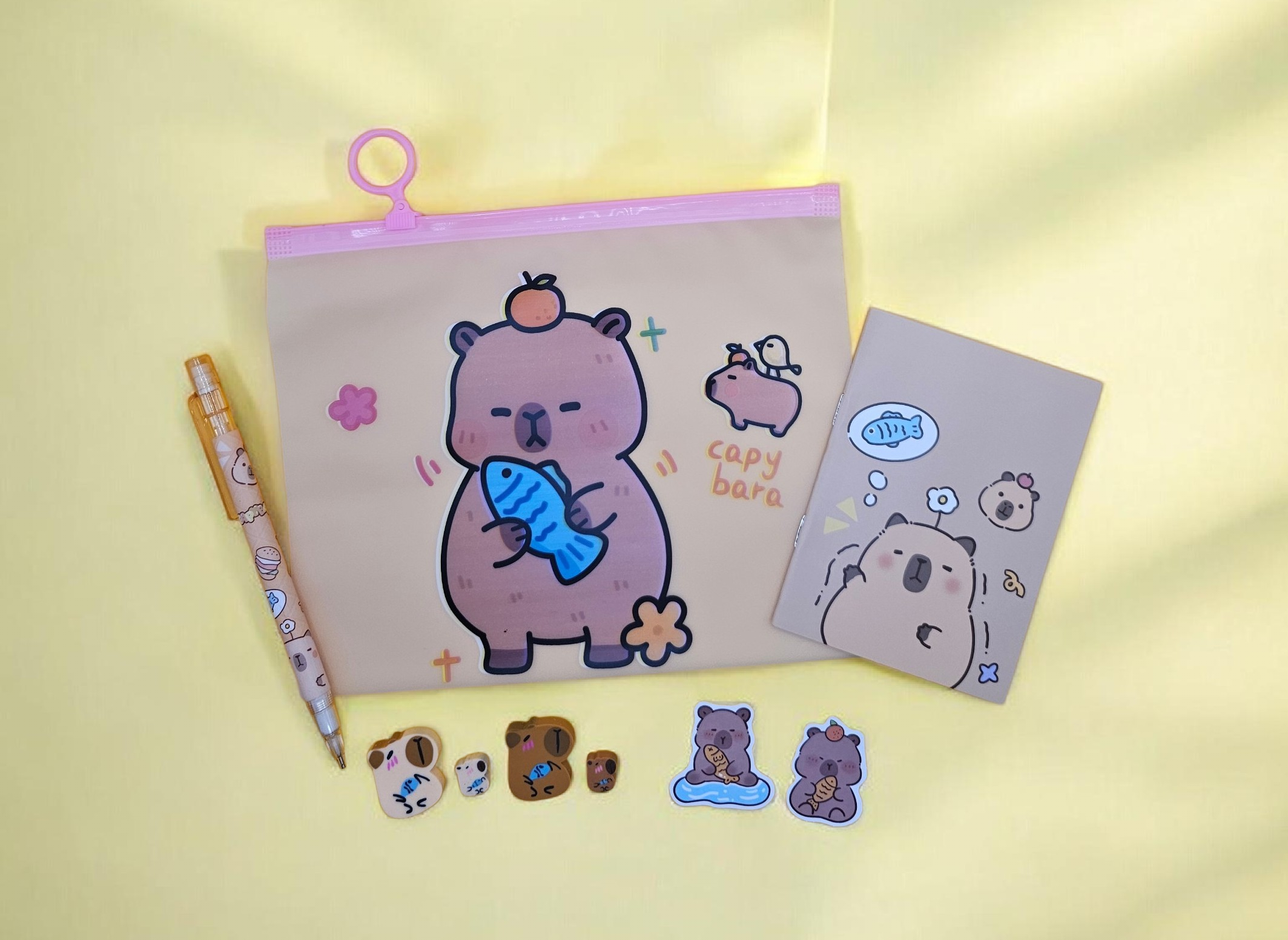 Capybara-Catch Stationery Set