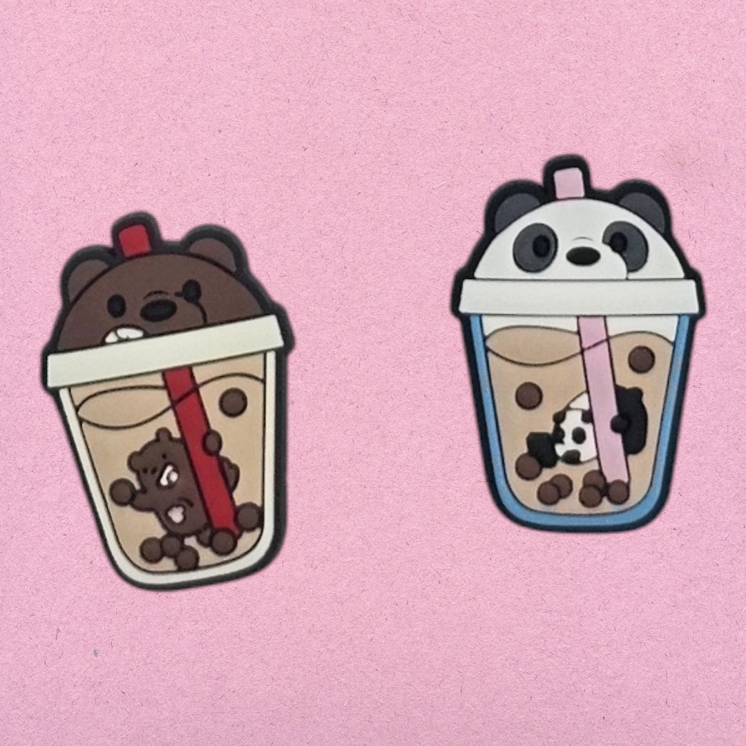 Boba Tea Charms – Panda and Bear