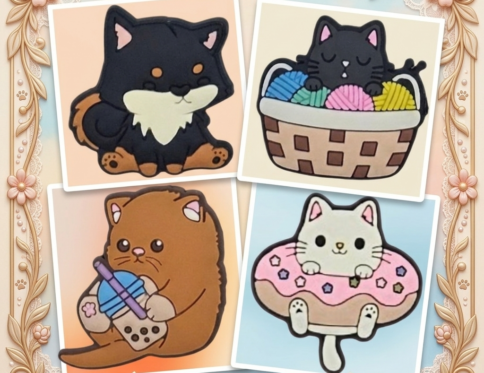 Purr-fectly Cute Cat Shoe Charms – Individual