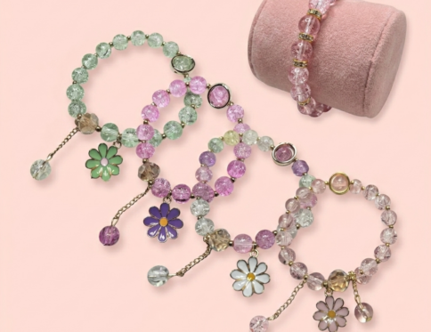 Pastel Princess Glass Bead Bracelet