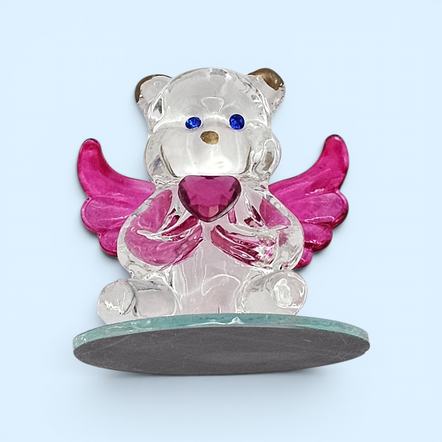 Glass bear bottom view