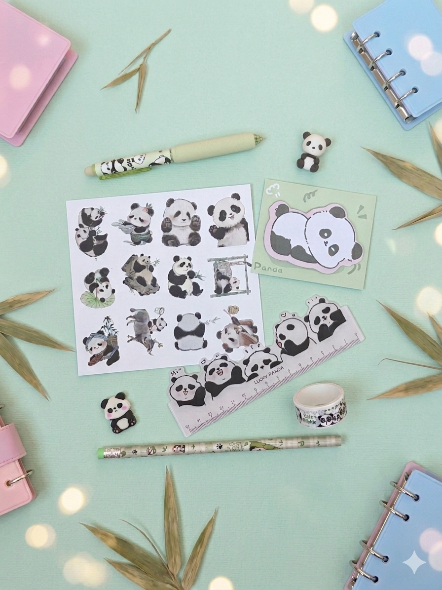 Panda collection 2 with background