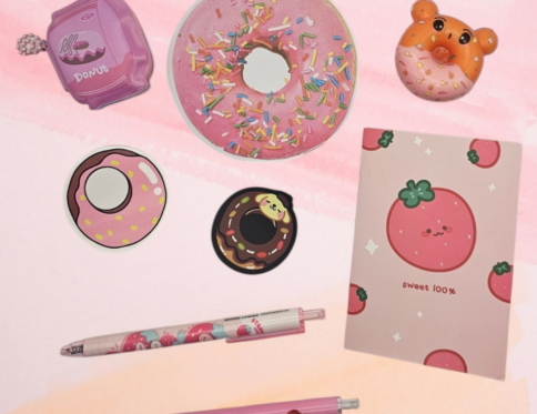 Strawberries & Donuts Stationery