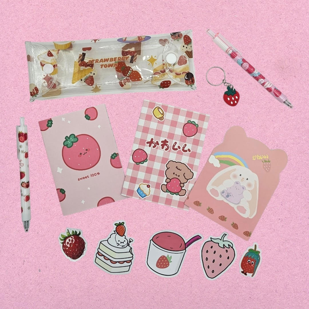 Berry Sweet Strawberry Stationery Set