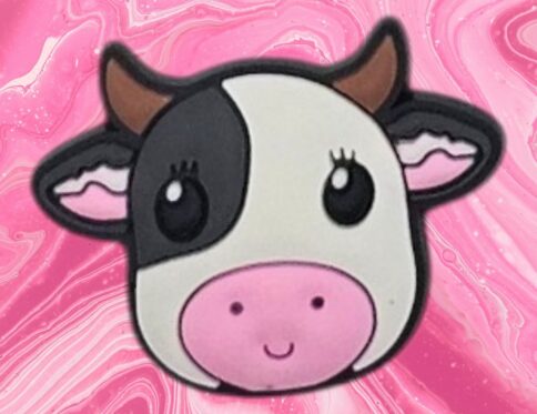 Moo-Moo Cow Face Croc Charm
