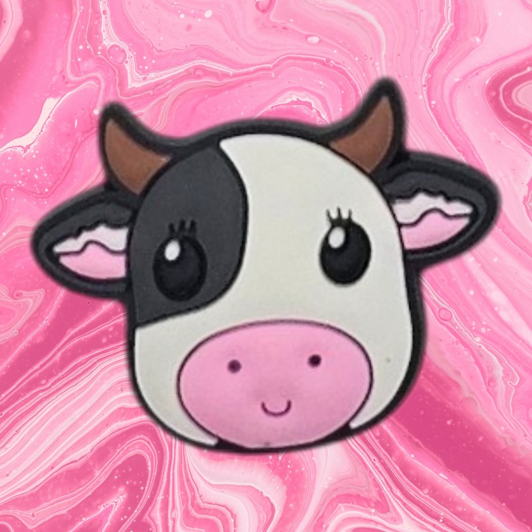 Moo-Moo Cow Face Croc Charm