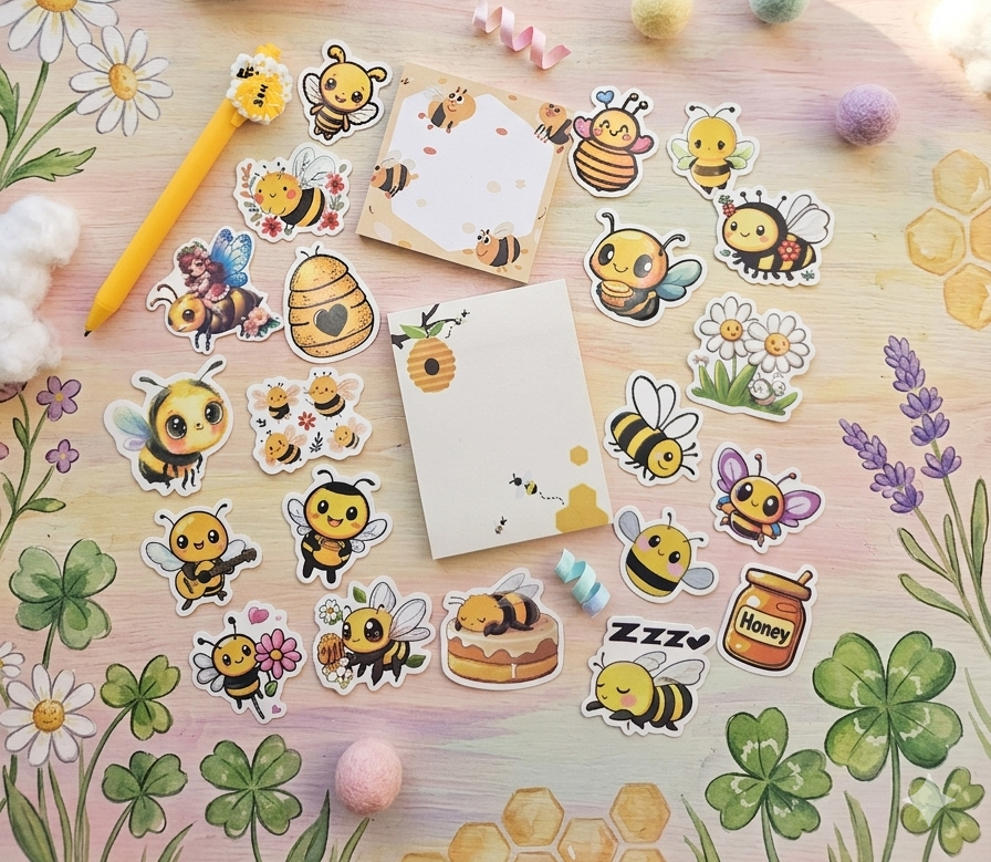 Buzzy Bee Stationery Set