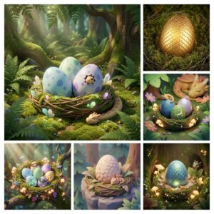 Blue egg small-COLLAGE