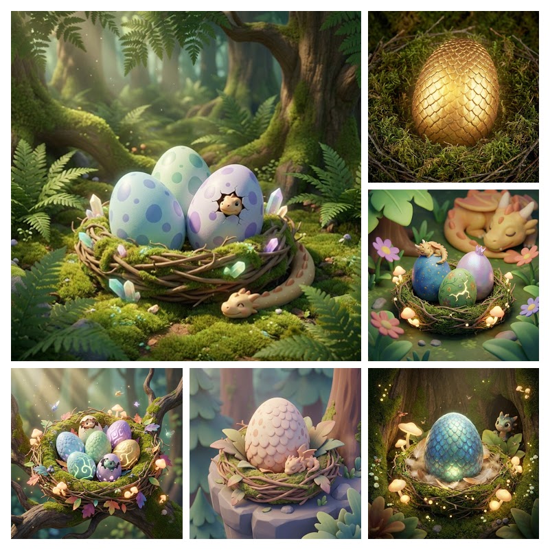 Enchanted Dragon Eggs Sticker Set