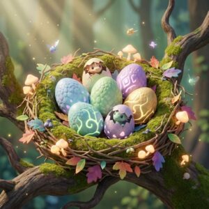 Dragon eggs in a tree small