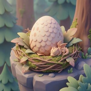 Dragon pink egg small