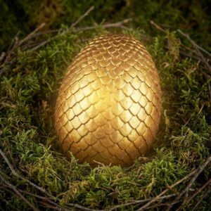 Golden dragon egg small