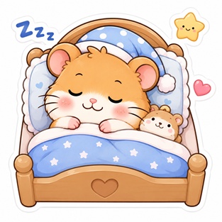 Hamster sleeping S