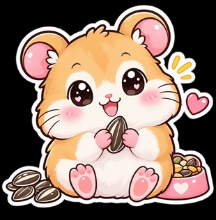 Hamster sticker 2 S