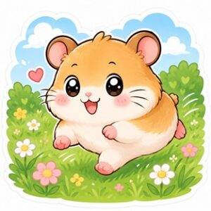 hamster running in grass S