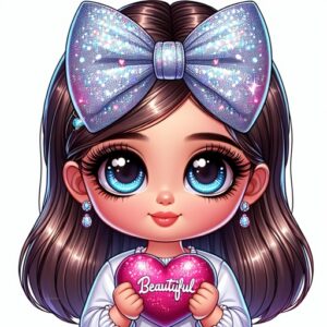 Brown girl bow S