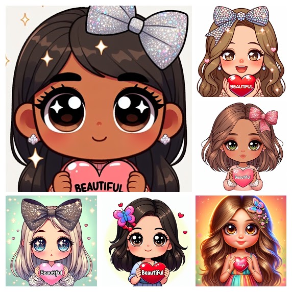 Beautiful Bows & Hearts Girls